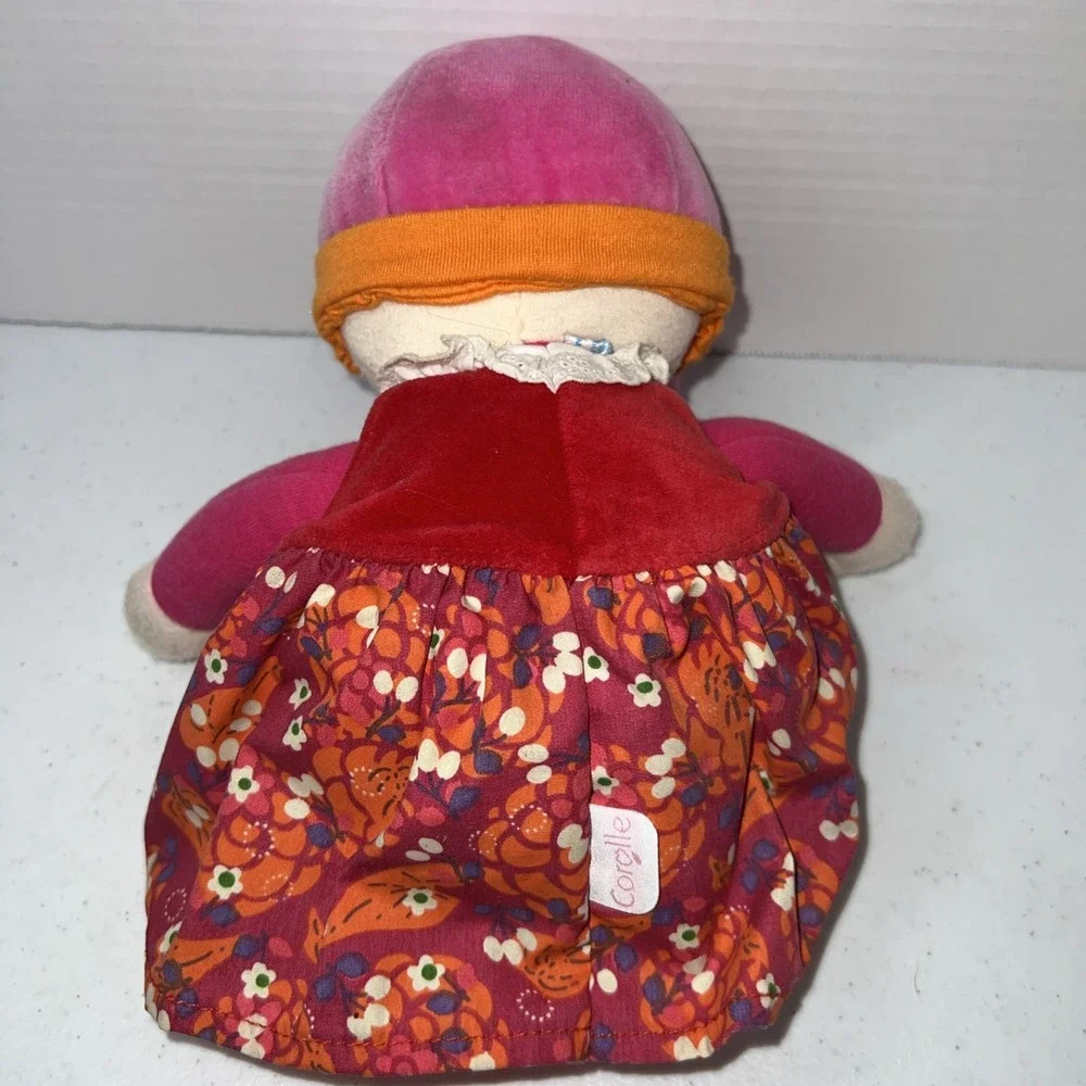 Corolle Poupée 2012 French Soft Plush Rag Doll In Colorful Dress HTF Rare 13